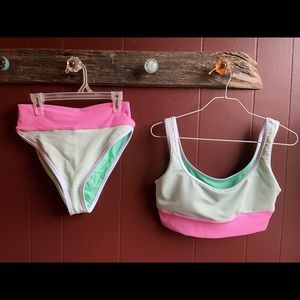 LainSnow Kiawah top & bottom in Watermelon color, size M